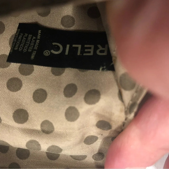 RELIC WALLET canvas Material With Embroidered Flower Inside Card Slots EUC - Picture 6 of 10